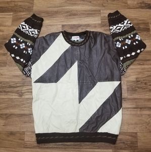 Vintage Bagazio Men's Leather sweater